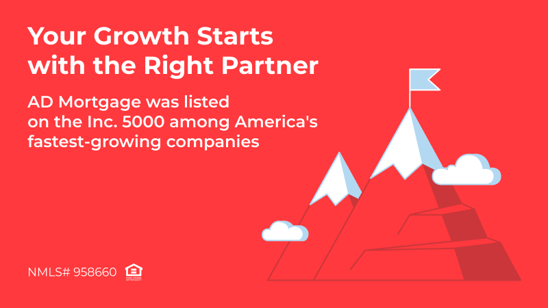 Blog cover announcing that AD Mortgage was listed on the Inc. 5000 among America's fastest-growing companies